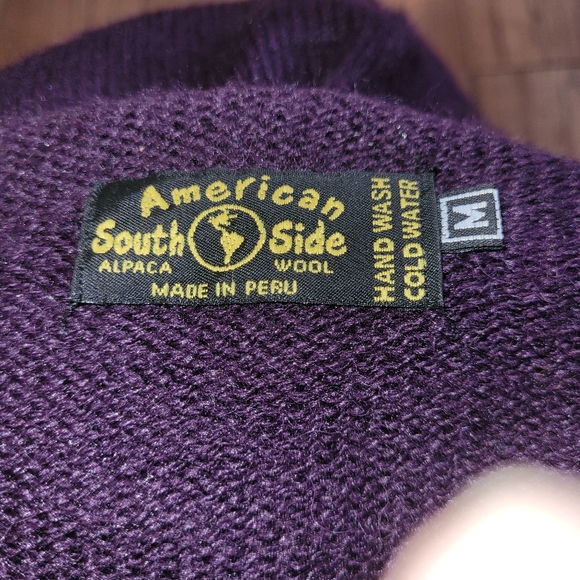 American south side, alpaca wool, purple sweater - Picture 7 of 7